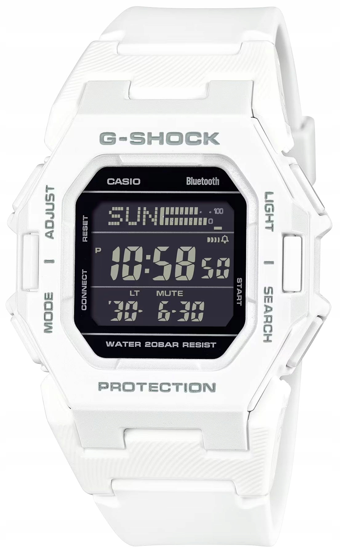 Sportovní pánské hodinky Casio G-Shock GD-B500 Bílé s krokoměrem