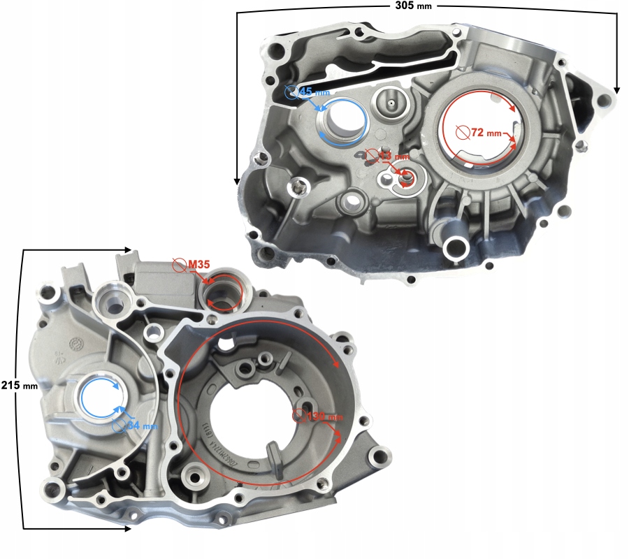 Karter silnika lewy NXT250 2021 Producent WZMOTO