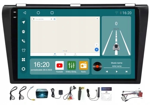 Rádio Navigace Mazda 3 2004-2009 Carplay Android 8/256GB Sim