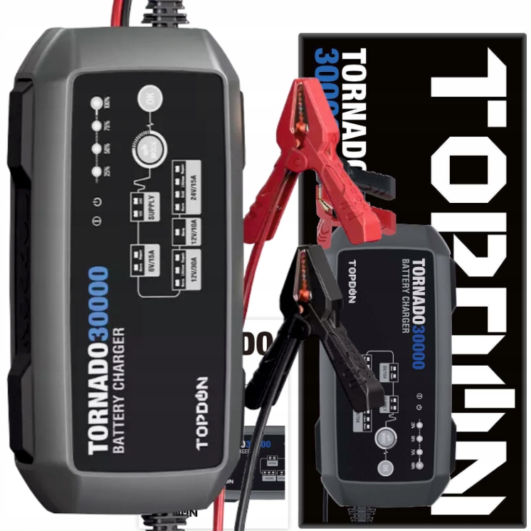 Nabíjačka Batérií Udržiavaná Topdon TORNADO30000 30 A, 6 V, 12 V, 24 V