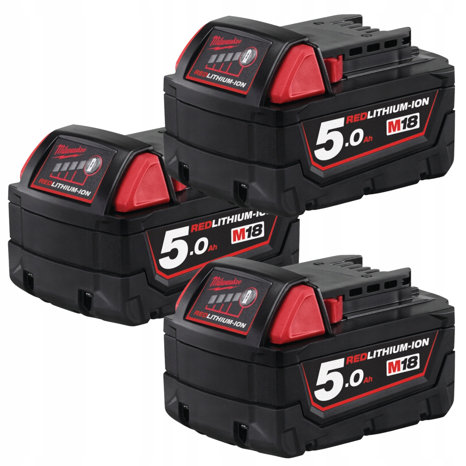 Zestaw 3x akumulator Milwaukee 18V 5Ah Bateria Milwaukee M18 5ah 4932430483