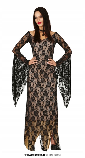 Kostým Paní Got Gotická Krajková Šaty Převlek Na Ples Karneval Deluxe L