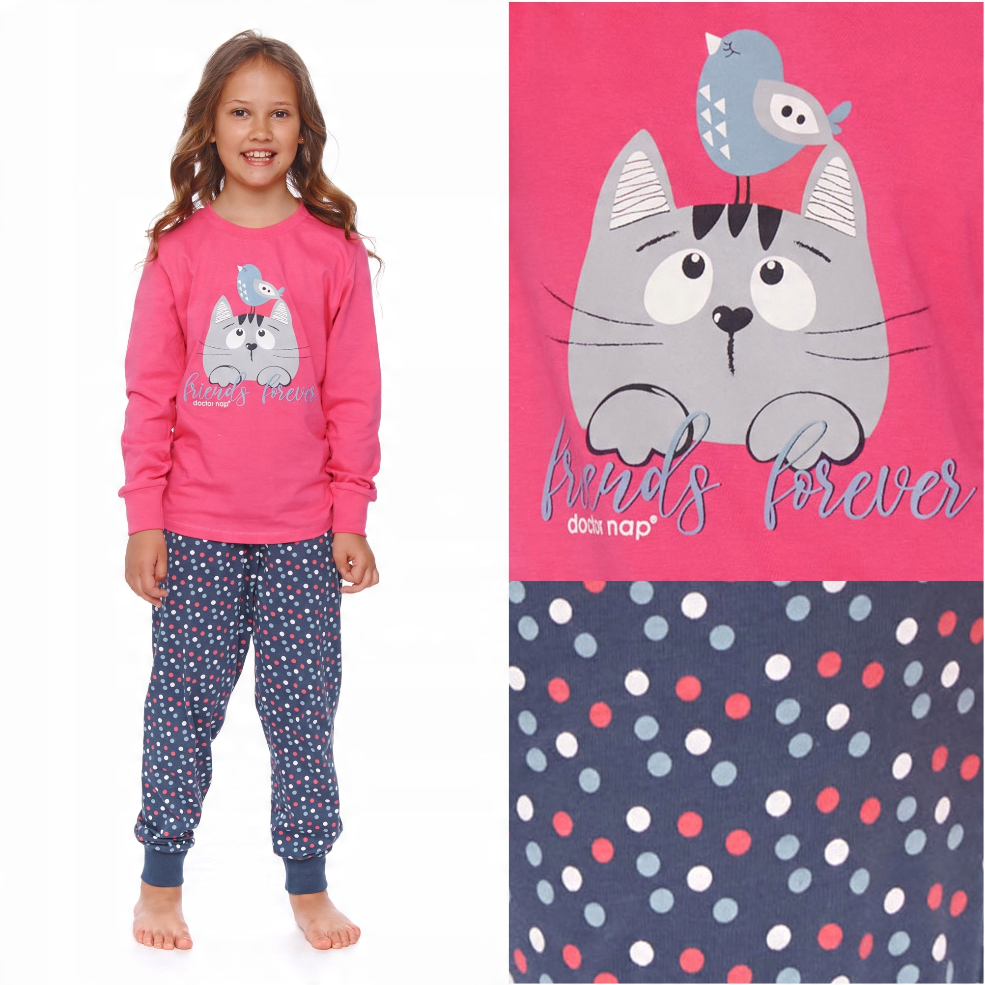 

Piżama dziecięca Doctor Nap 4537 peony 134-140