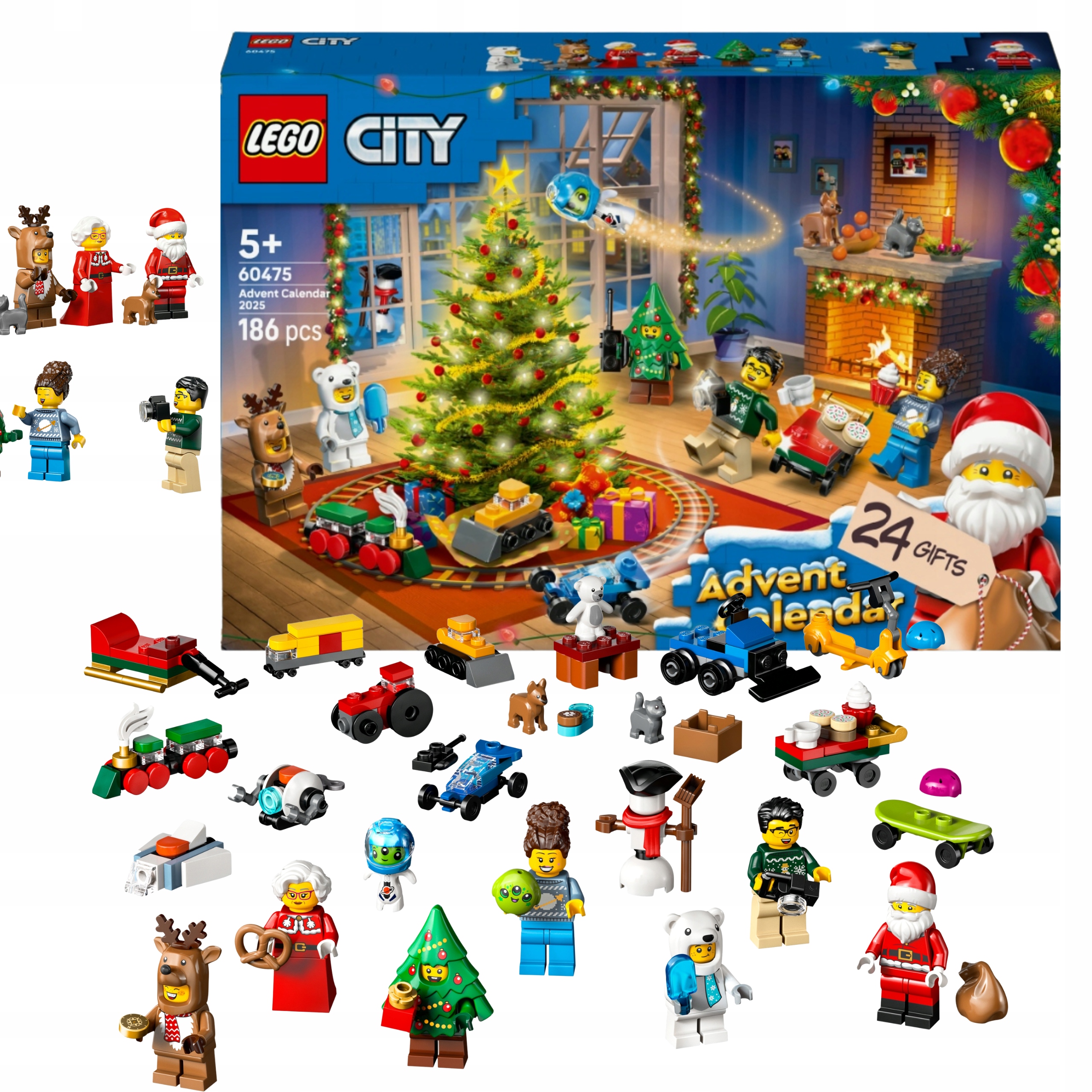 Lego Městský Adventní Kalendář Na Rok 2025 Jako Dárek K Sadě Vánoc 60475