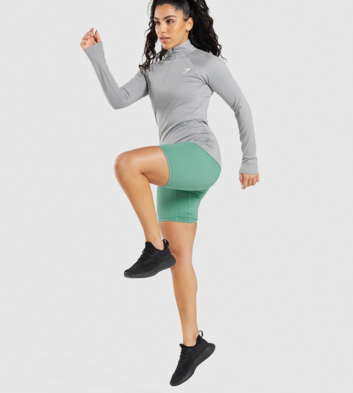 GYMSHARK BLUZA SPORTOWA Z ZAMKIEM SZARA M 0Z3D2_B* Płeć kobieta