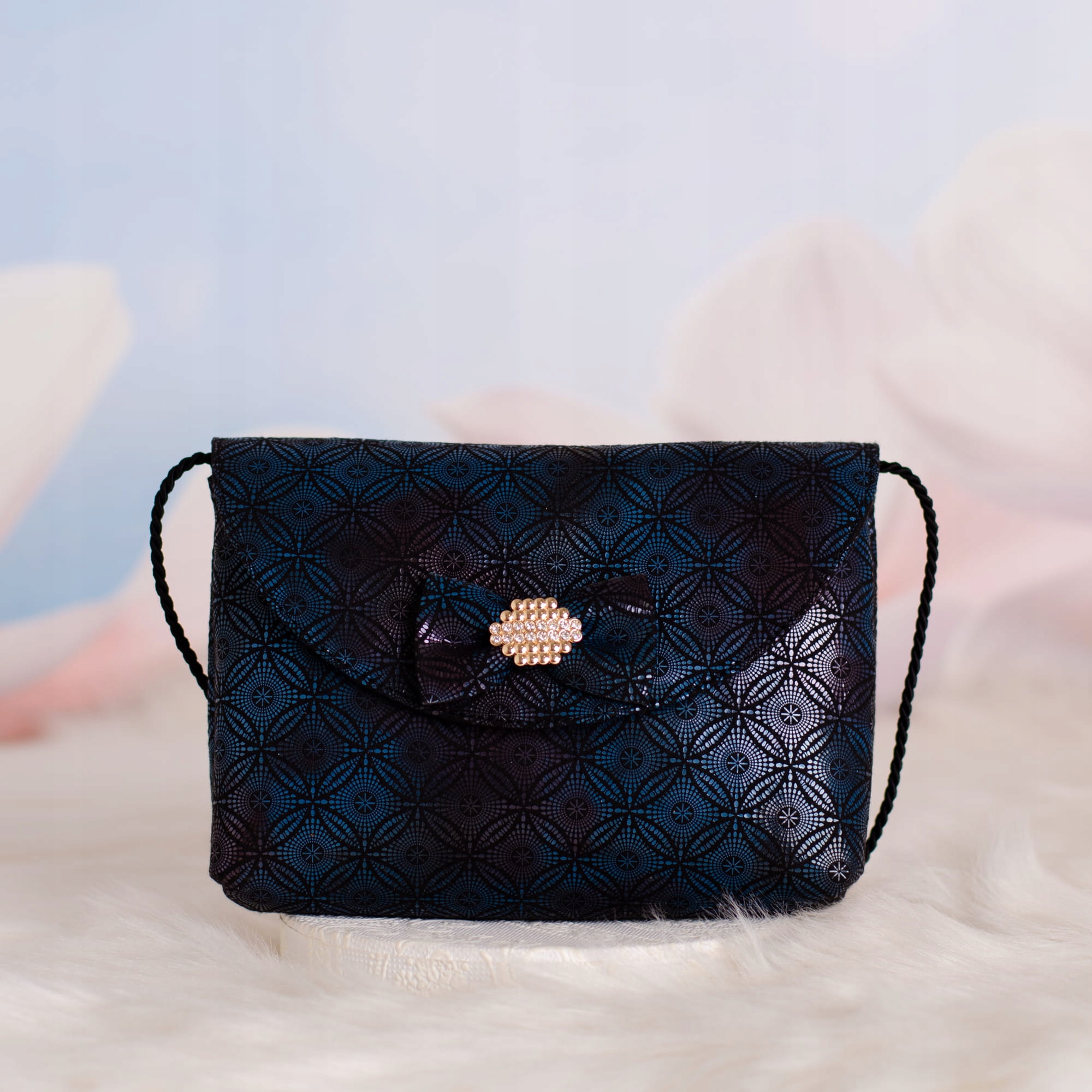 Torebka granatowa dziewczęca 205 z ozdobą Stan opakowania oryginalne