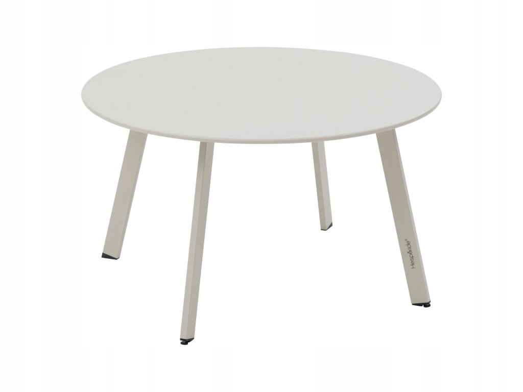Kovový záhradný stolík Saona, Ø 70 cm, biely