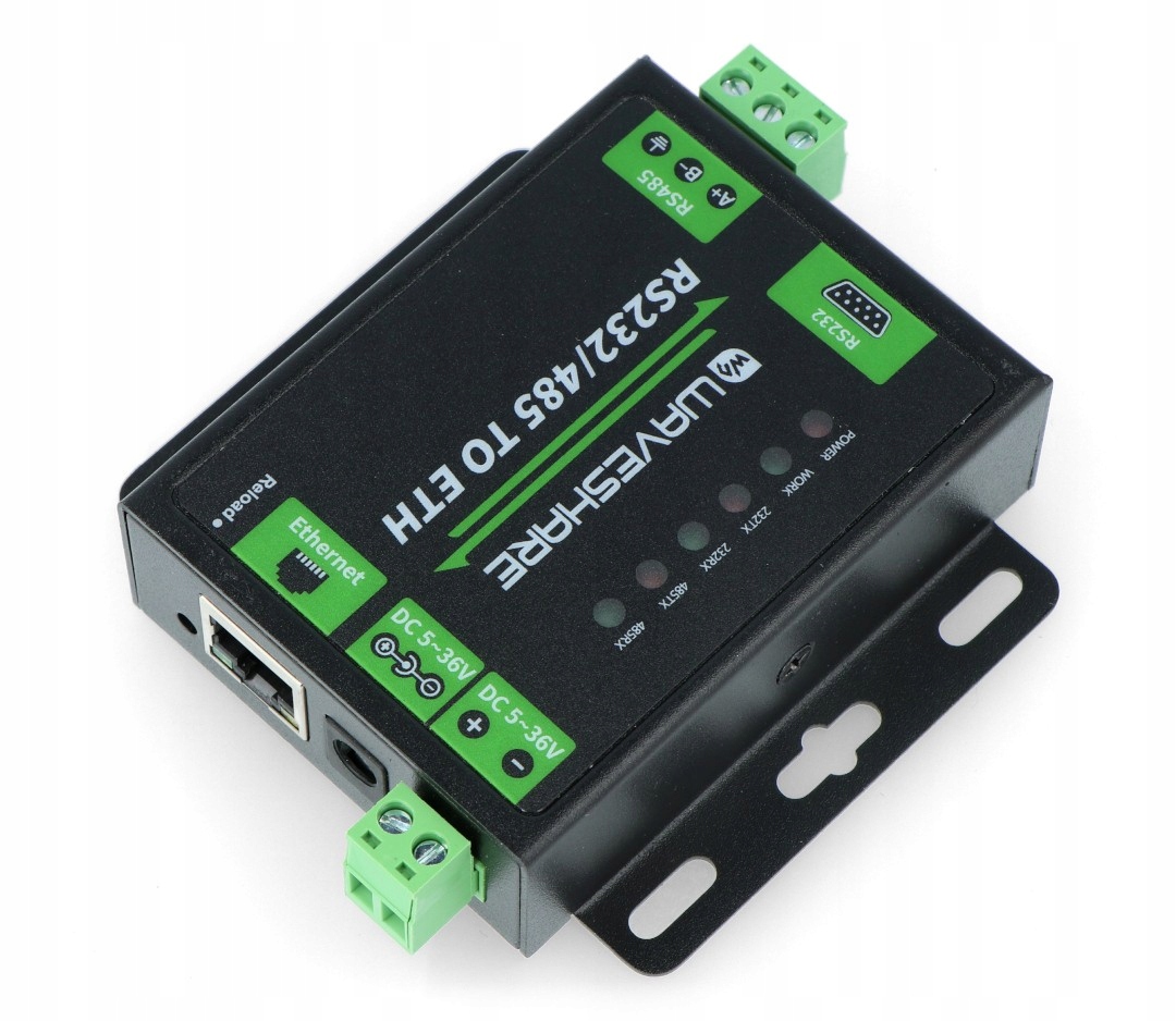 Konwerter RS232/RS485 - Ethernet - Cortex M4 Producent WaveShare