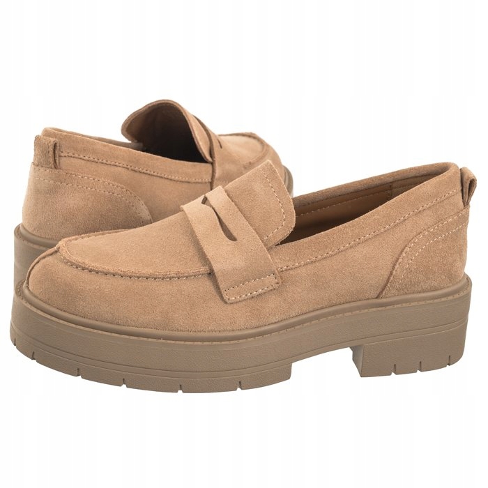 Dámské semišové mokasíny Geox D Spherica EC7 D36VDI Hnědé