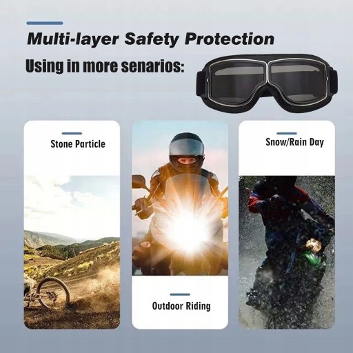 GOGLE MOTOCYKLOWE VINTAGE PILOT SKÓRZANE OKULARY Producent inny