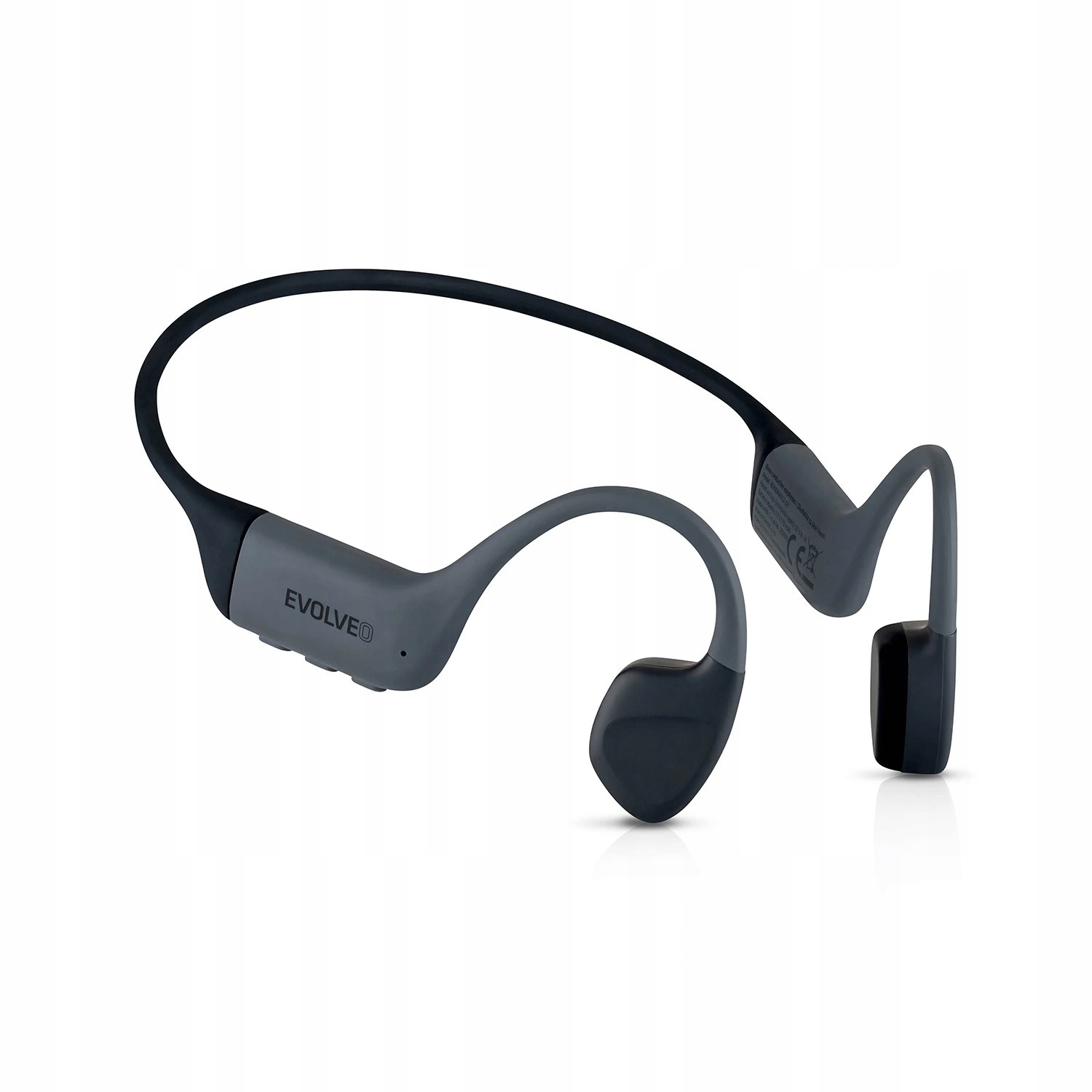 Evolveo BoneMax, bezdrôtové slúchadlá na lícne kosti, MP3 32GB, IPX8, sivé