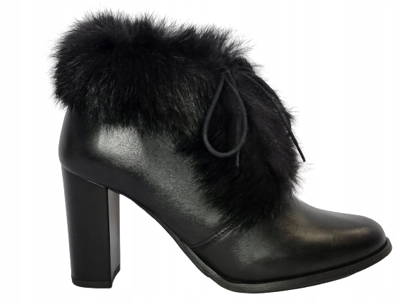 Lanqier 43c647 bota s kožešinou černá r38