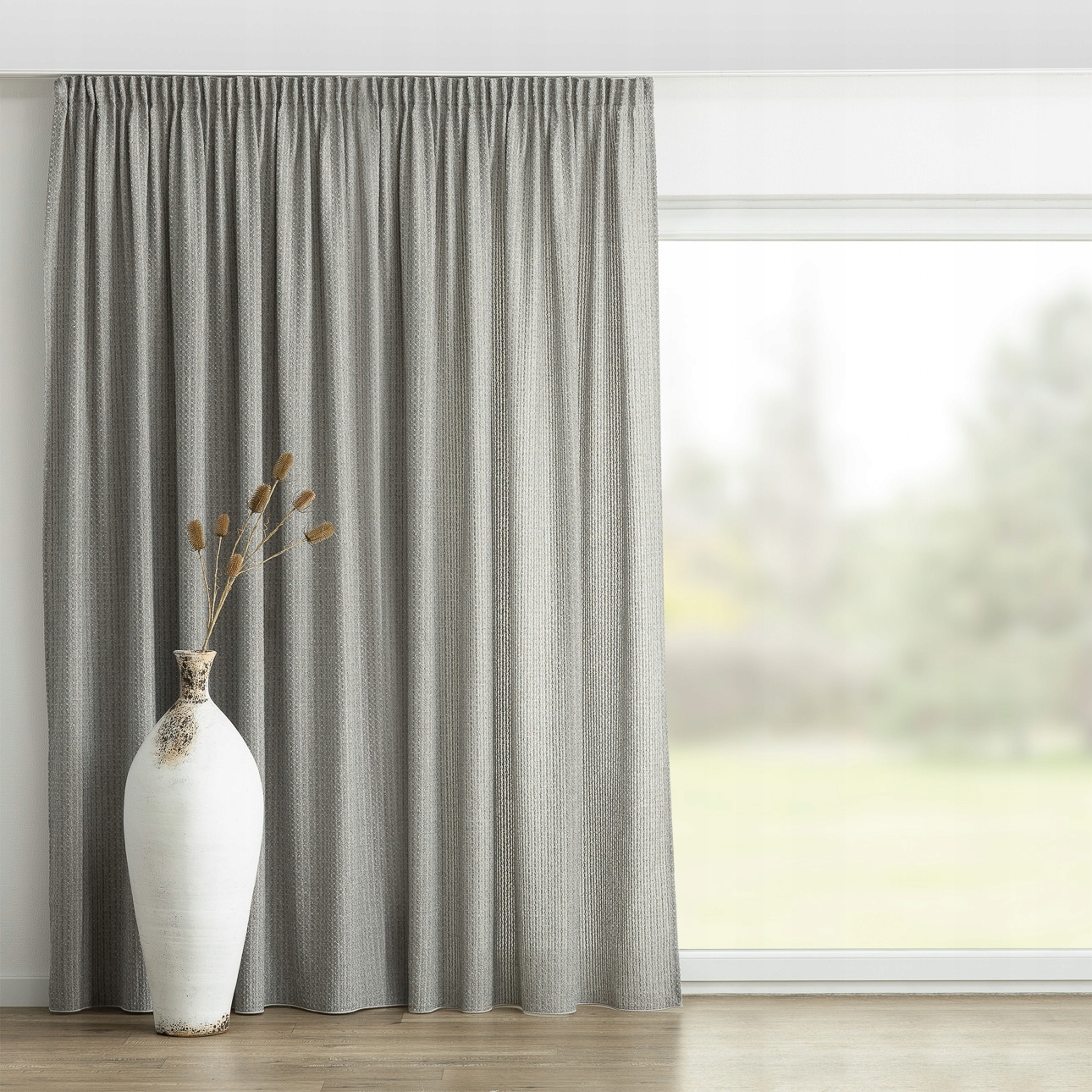 Záves na zvlnenej páske 1 ks 140x260 cm čierny