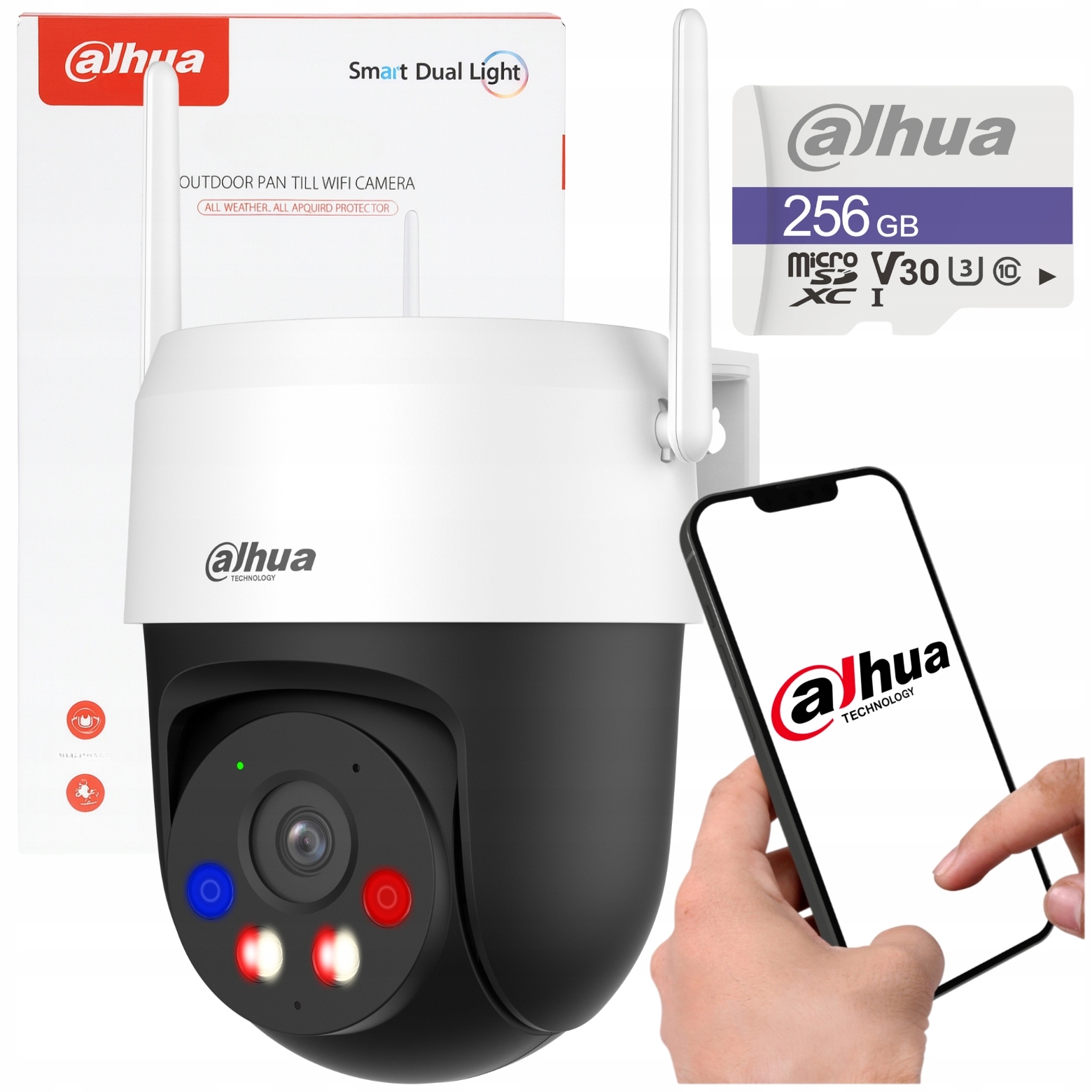 Kamera obrotowa Ip Dahua P5AS-PV 5Mpx Wifi Dual Led karta MicroSD 256GB