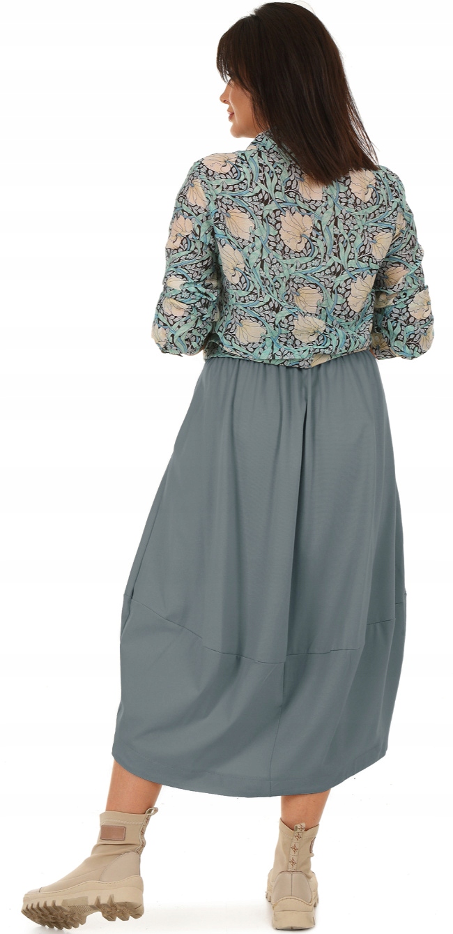 F621 asymetryczna SPÓDNICA bombka Uni Model MF621