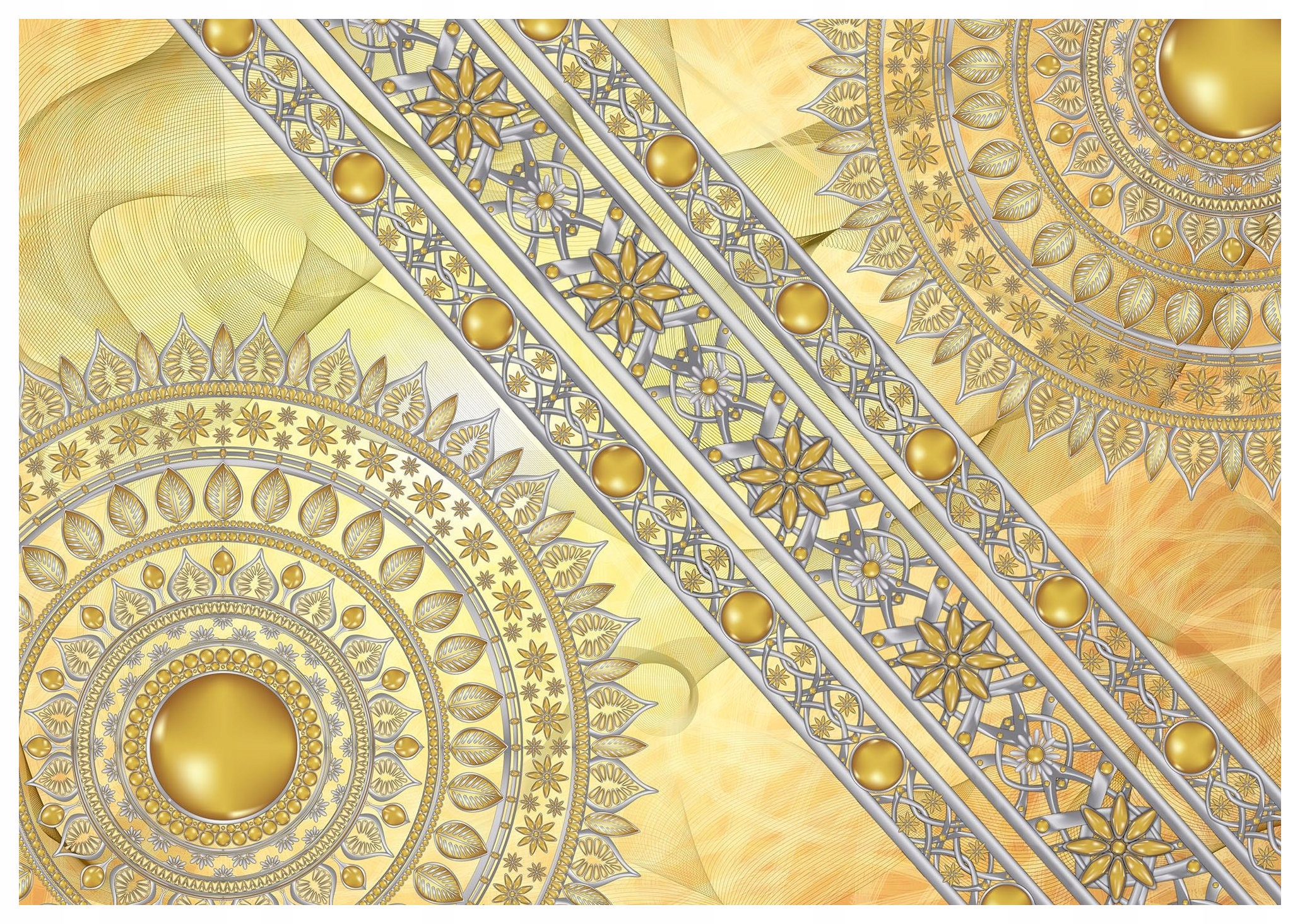 Fototapeta Mandale Zlato Béžová Vinylová abstrakcia 416x254 lepidlo