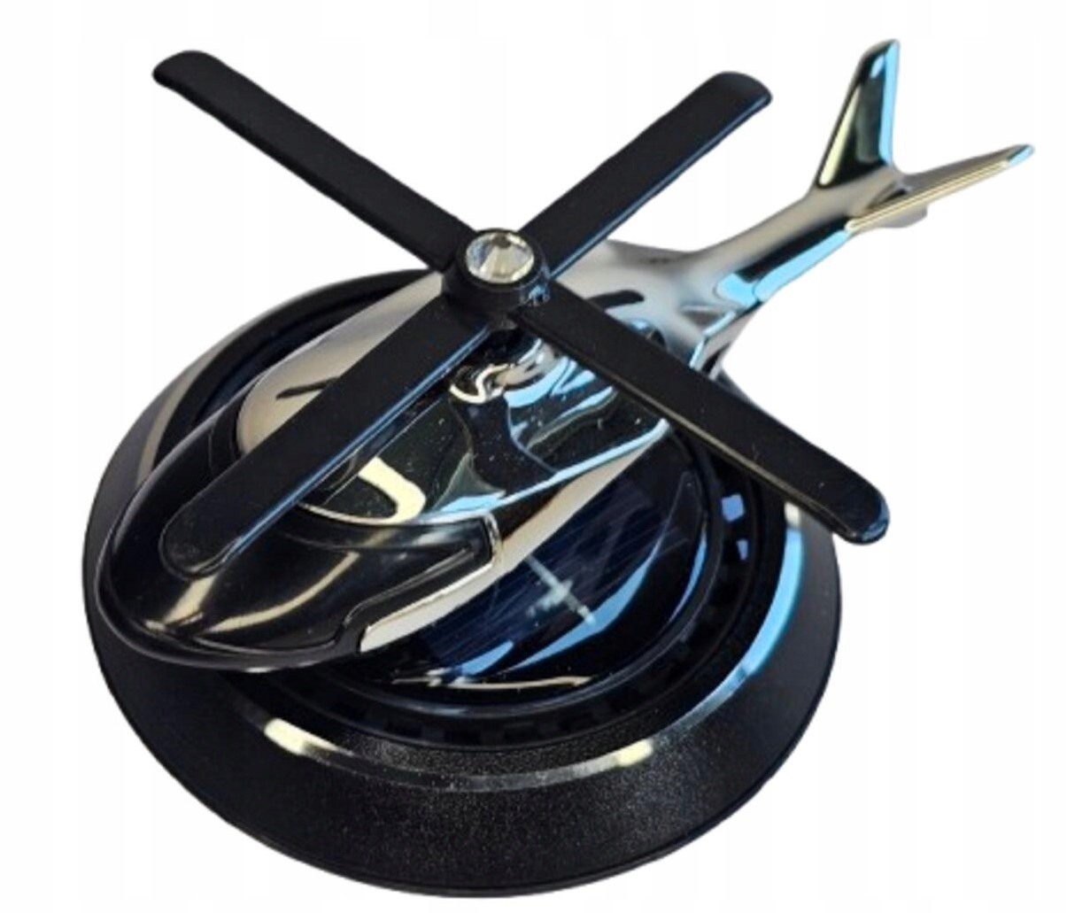 Zapach samochodowy, dyfuzor solarny helikopter czarny