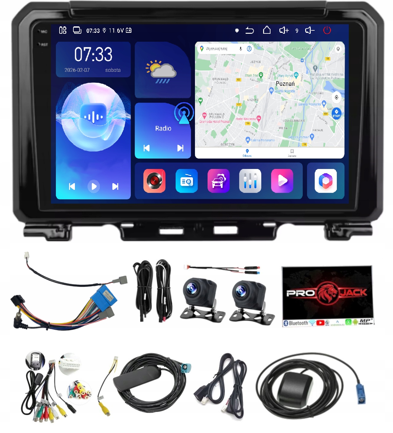 Rádio Navigácia Suzuki Jimmy 2018-2020 Wifi Carplay Usb 6GB 128GB Sim