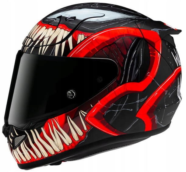 Hjc RPHA12 Venom 3 Marvel Black Red Integrálna Motocyklová Prilba Čierna