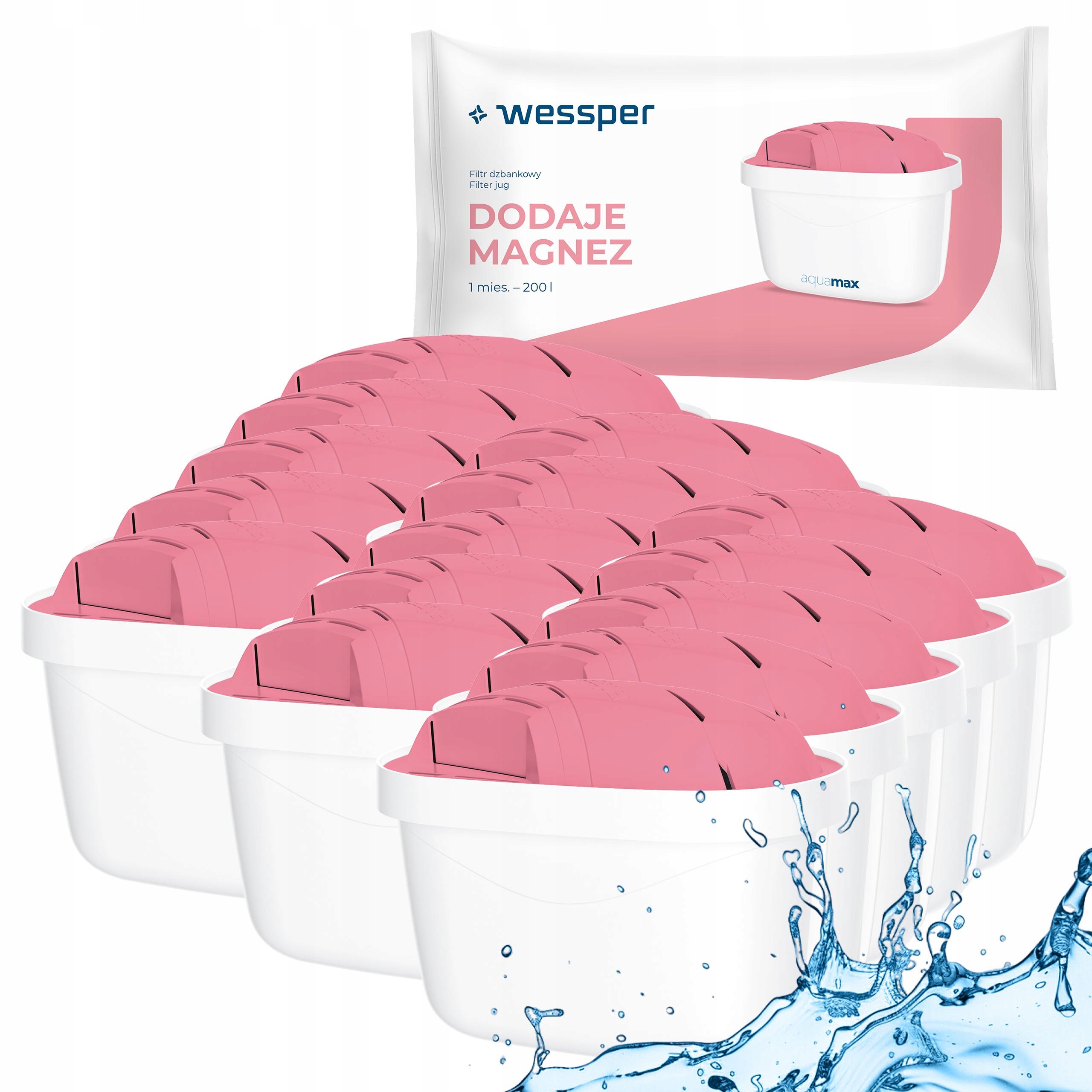 15 x Wessper hořčíkové filtry pro filtrační konvice Brita Dafi, náplně Mg+