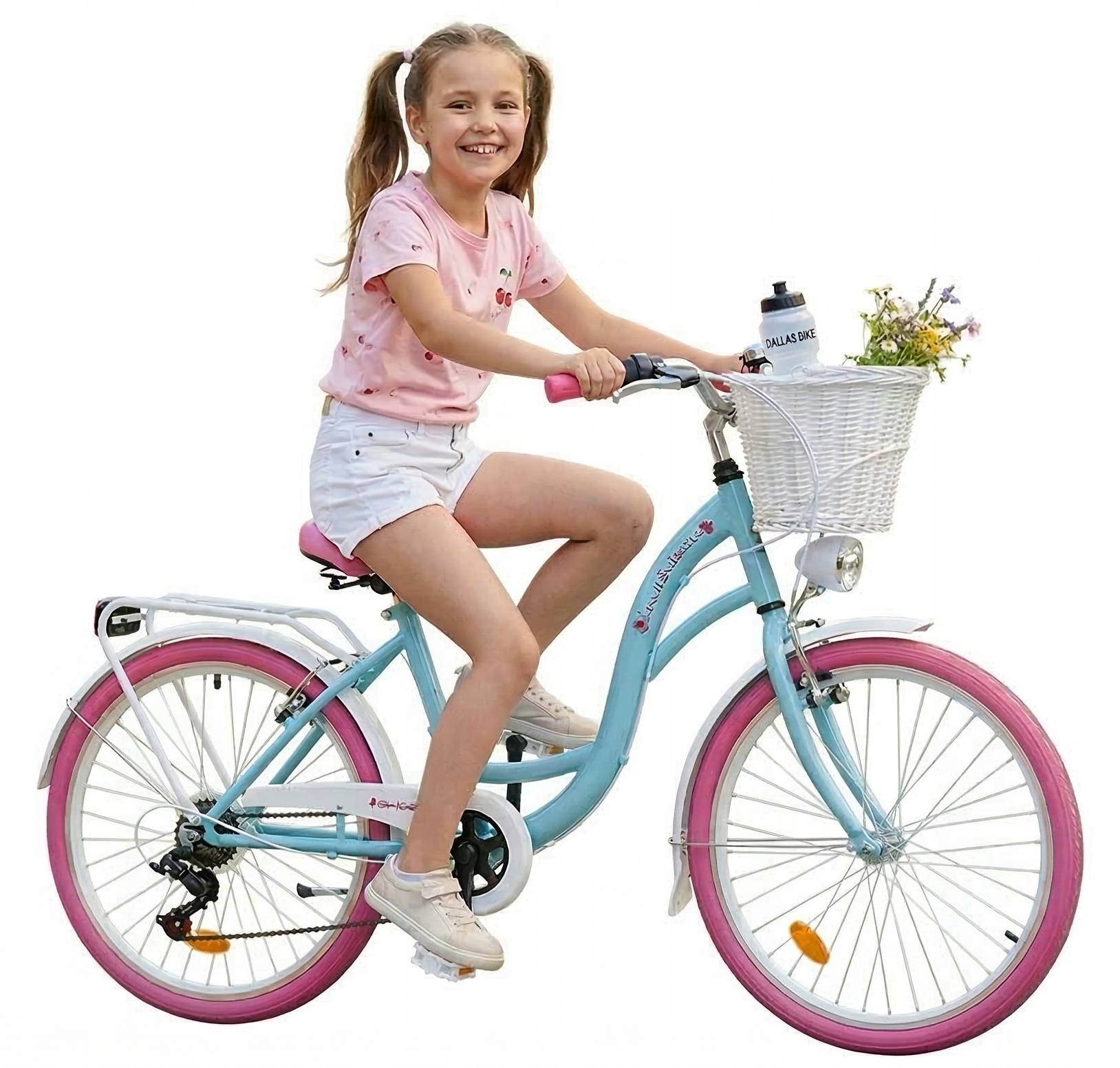 Rower Dallas 24″ dla dziewczynki stylowy, idealny na Komunię