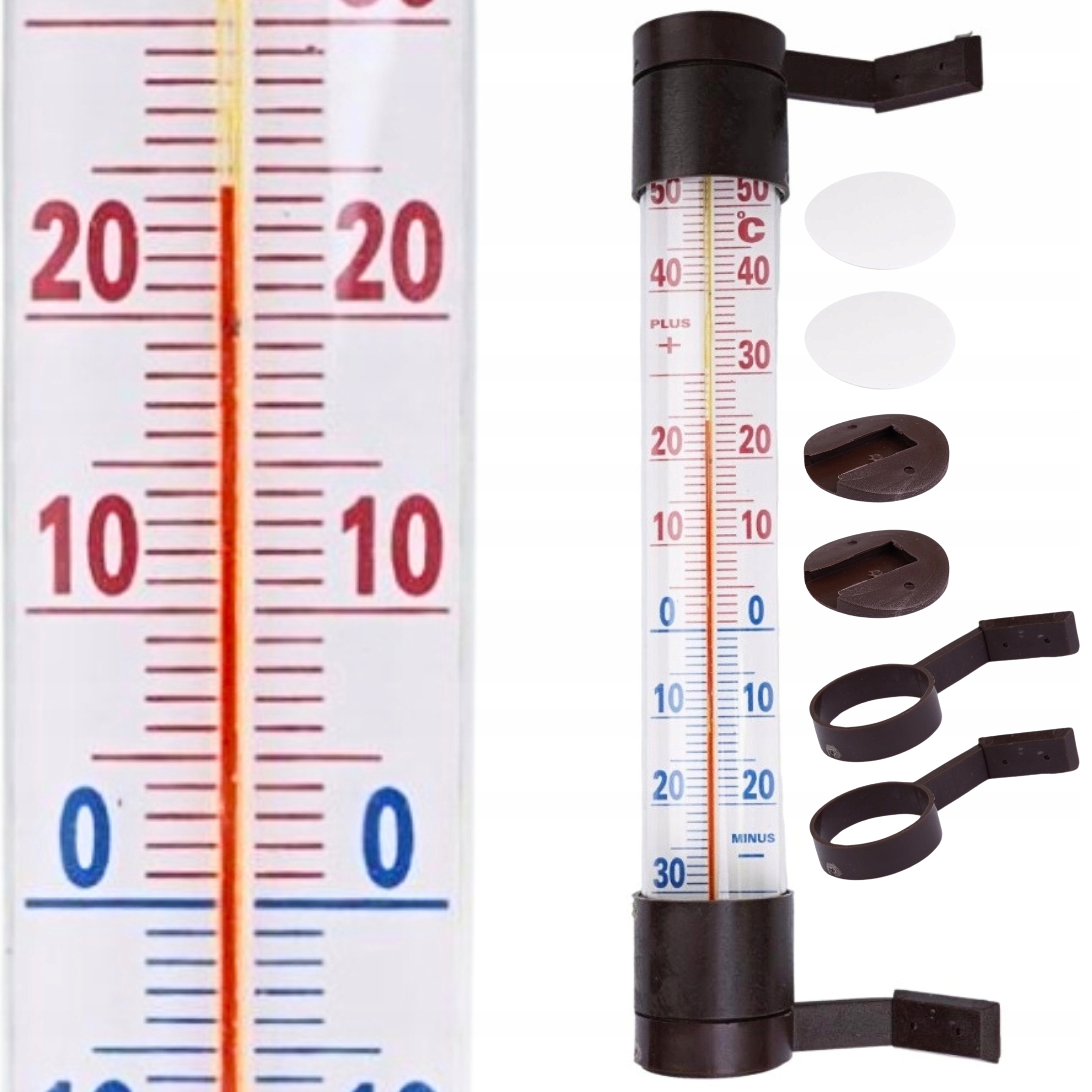 TERMOMETR ZAOKIENNY ZEWNĘTRZNY NA OKNO ŚCIANĘ XXL