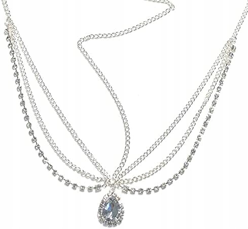 KRYSZTAŁOWA OZDOBA ŁAŃCUSZEK NA GŁOWĘ DODATEK DO FRYZURY Marka Inna marka