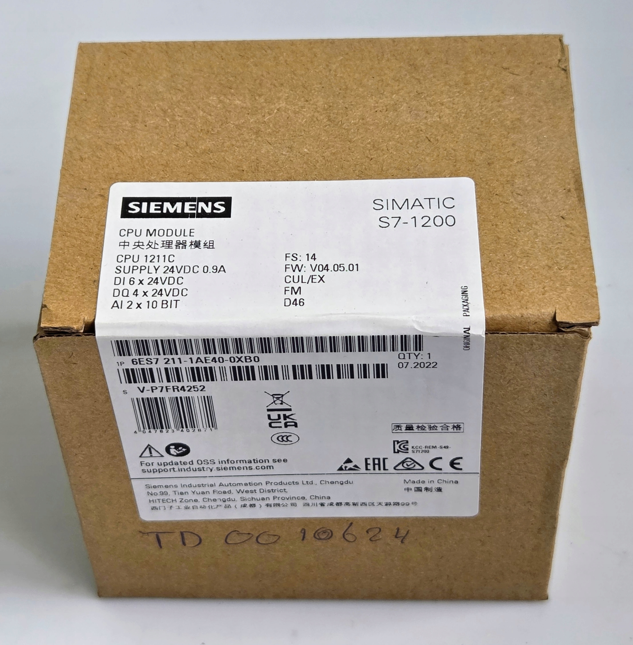 Sterownik Plc Siemens 6ES7211-1AE40-0XB0