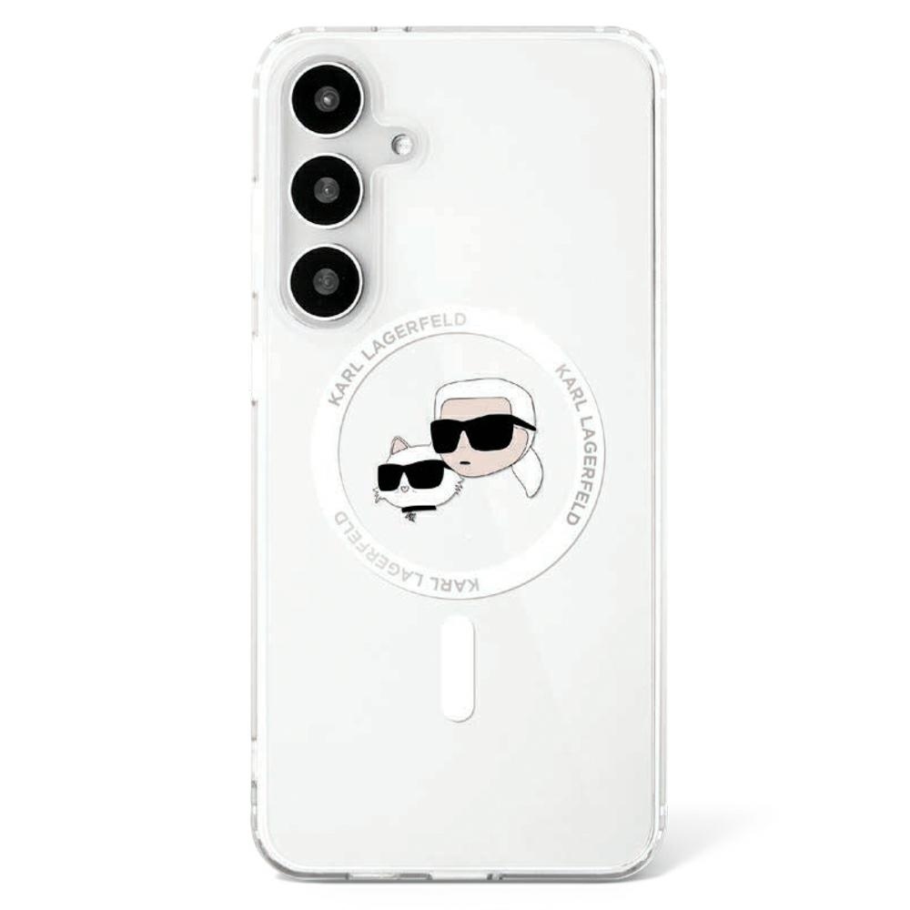 Karl Lagerfeld Pouzdro pro Samsung Galaxy S25+ MagSafe Choupette Bílé