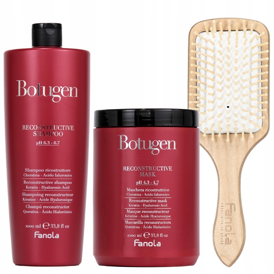 Fanola Botugen sada Šampon Rekonstrukční maska 2 x 1000 ml kartáč