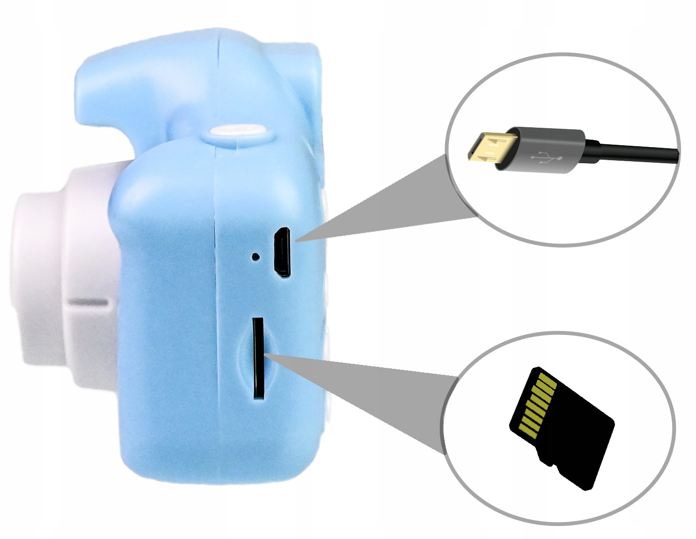 APARAT DZIECIĘCY CYFROWY FOTOGRAFICZNY PIESEK KAMERA GRY SAMOWYZWALACZ XXXL Wysokość produktu 6 cm