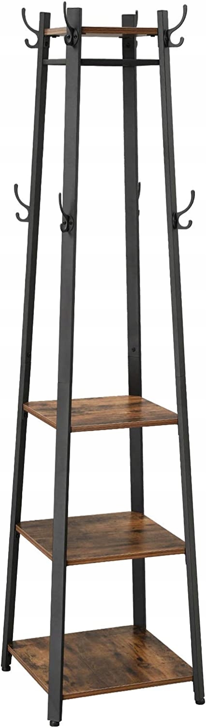 Voľne Stojaci Vešiak Metal 45x45 x181 Poličky Loft Rustikálny Industriálny