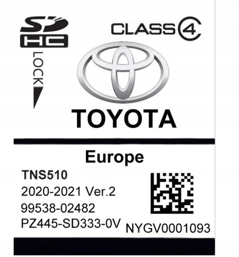 Mapa Do Nawigacji Toyota Tns 510 Europa 2021 Avensis Corolla Auris RAV4