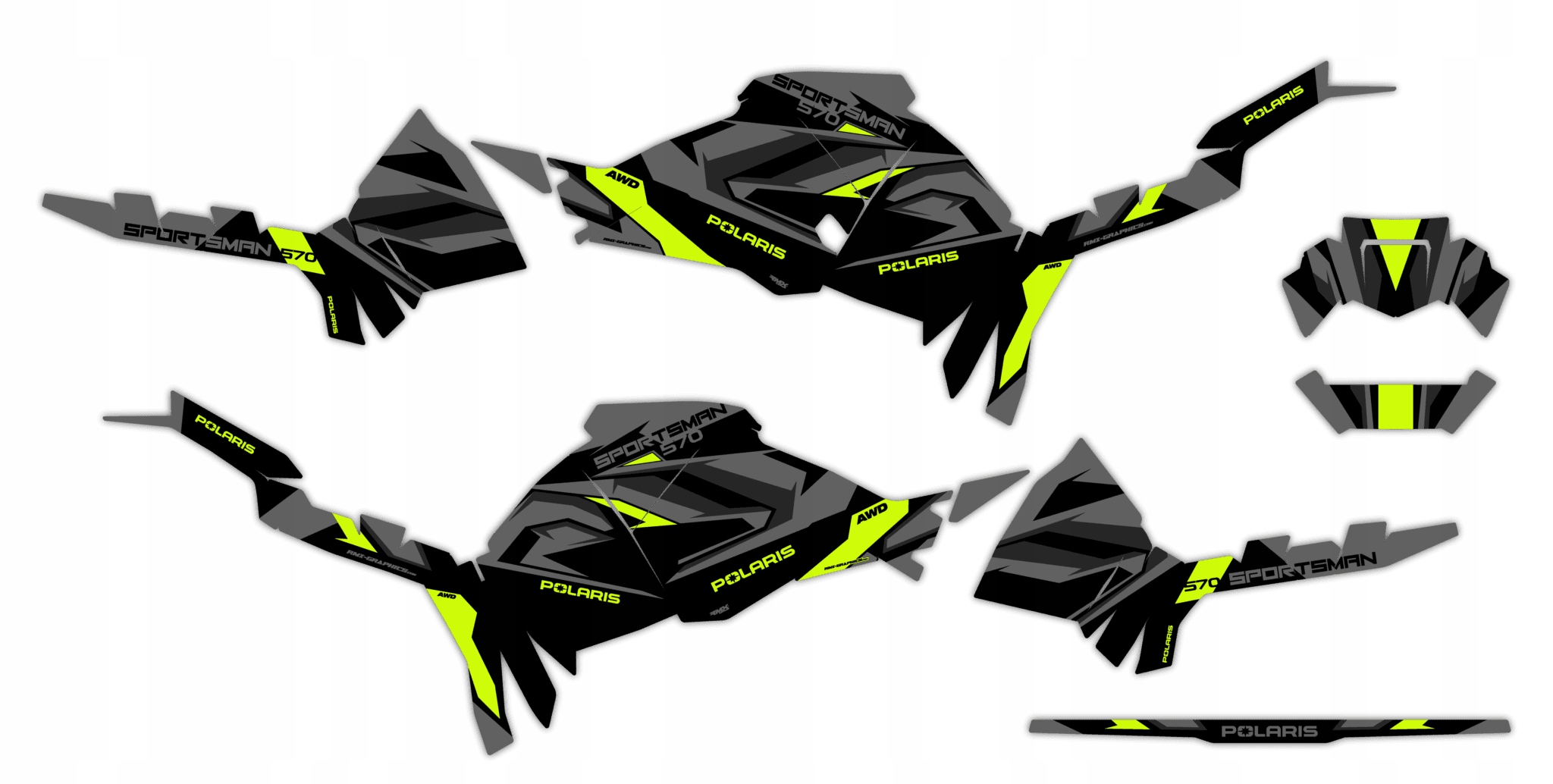 Dýha Samolepky Polaris Sportsman 570 2021+ #7294600