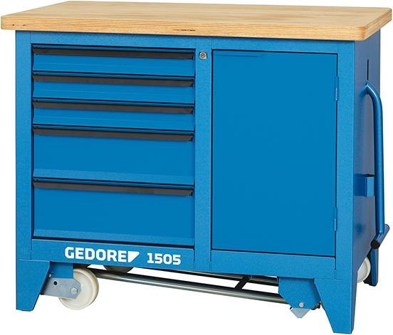 Mobilný dielenský stôl s 5 zásuvkami 1505 Gedore