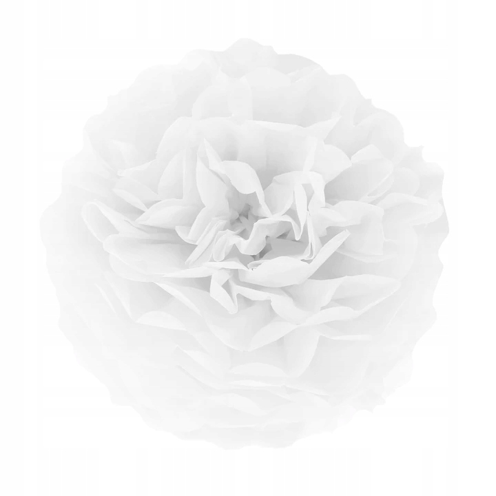 

Pompon Pompony białe ślub urodziny 15 cm