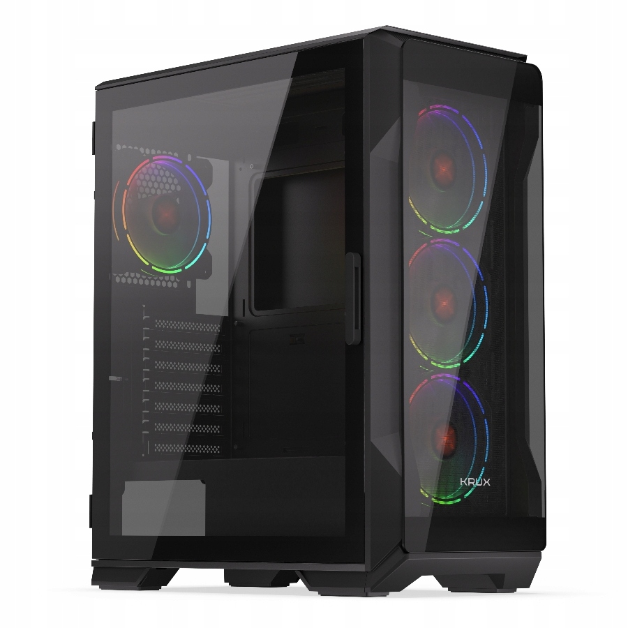 Počítačová Skříň Atx Krux Heko, Midi Tower, Atx, mATX, 4x120 mm Argb ventilátory