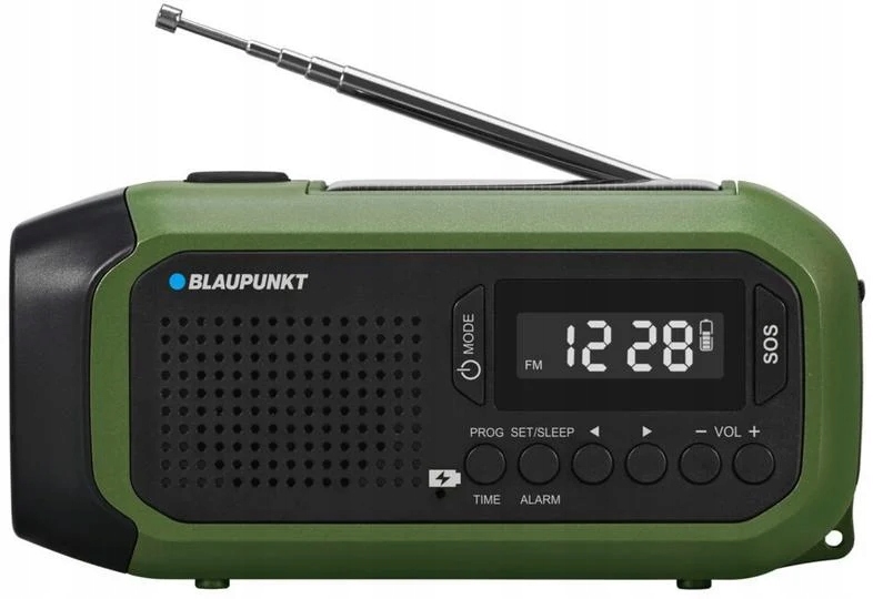 Radio solarne sieciowo-bateryjne AM, FM Blaupunkt ER20 antena zegar SOS