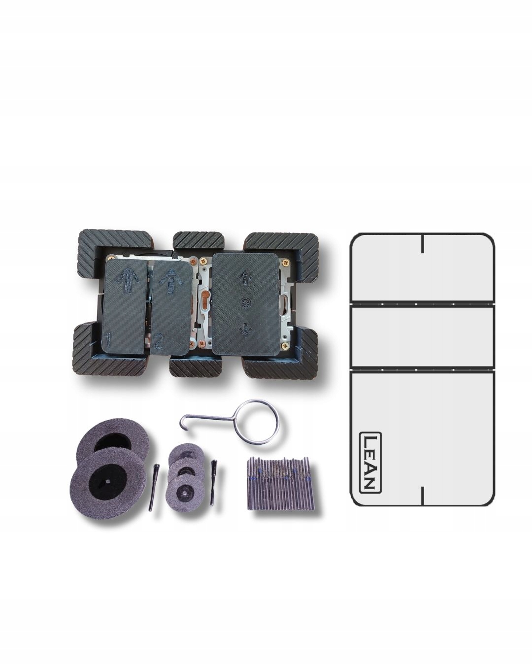 Sada skrytých spínačov: dvojitý a roletový