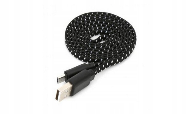 Kabel USB Omega 1M USB-MicroUSB czarno-biały