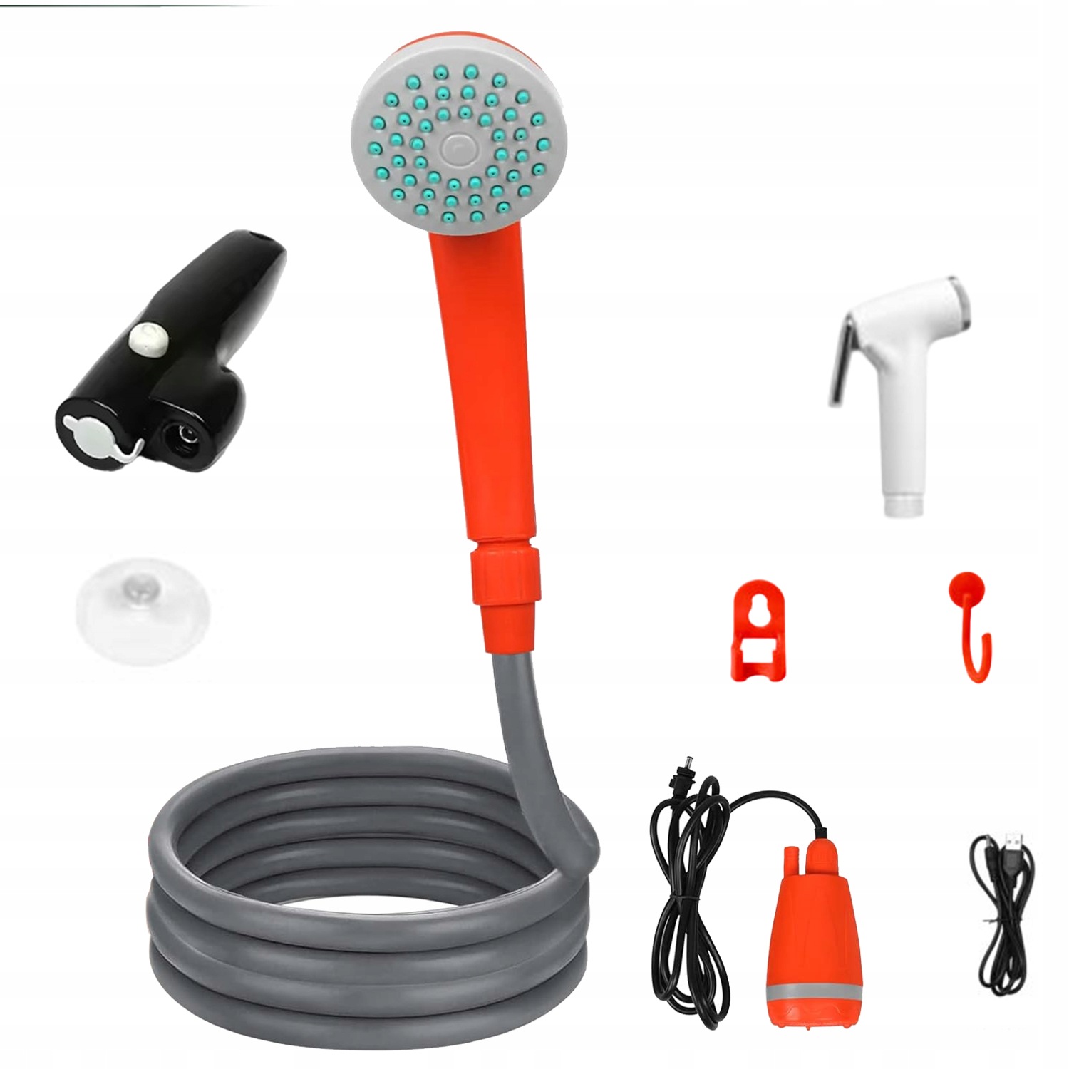 Prysznic Turystyczny Przenośny Usb Ładowany Kemping Trekking Surfing