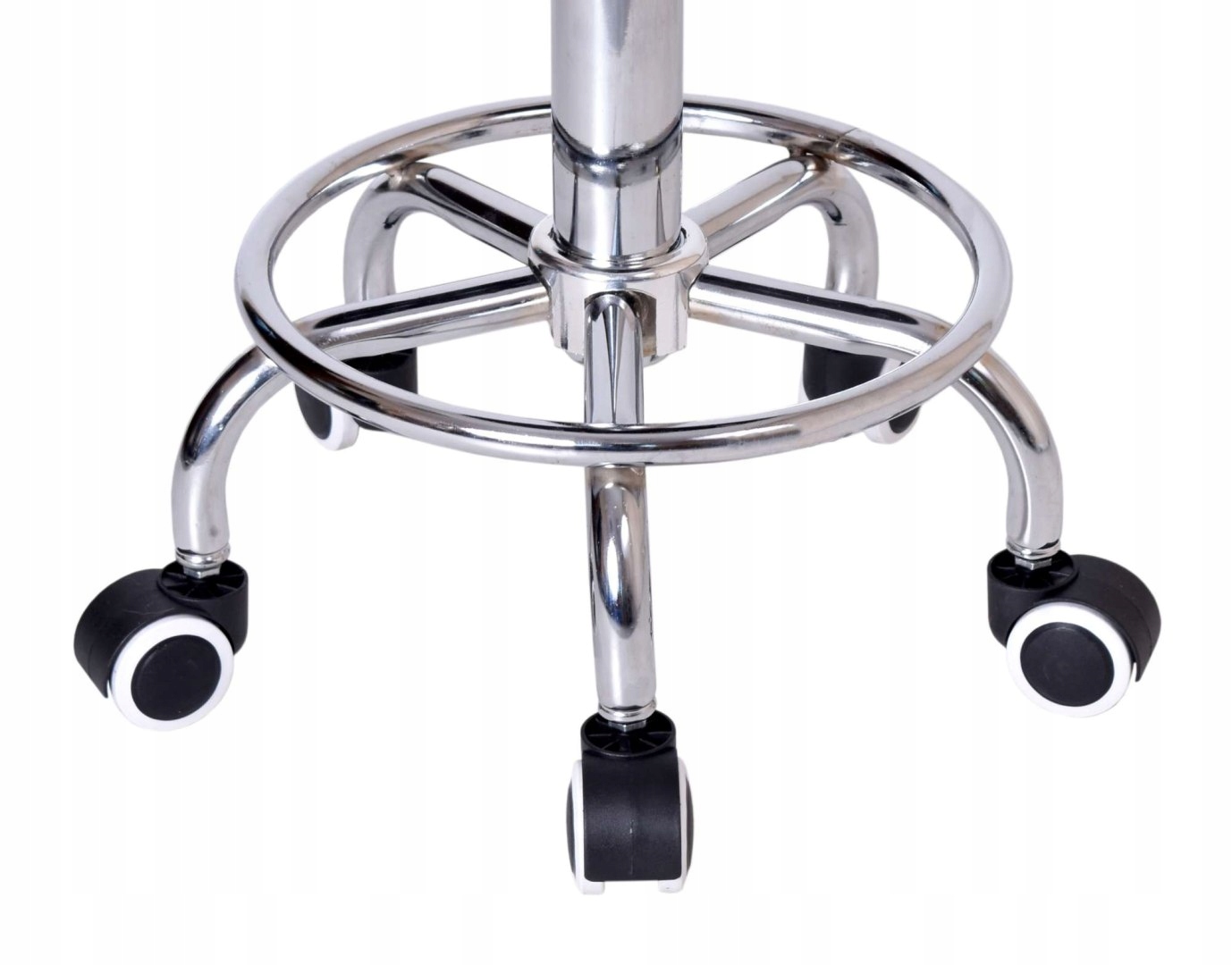 Taboret fryzjerski kosmetyczny MONZA biały Rodzaj bez oparcia