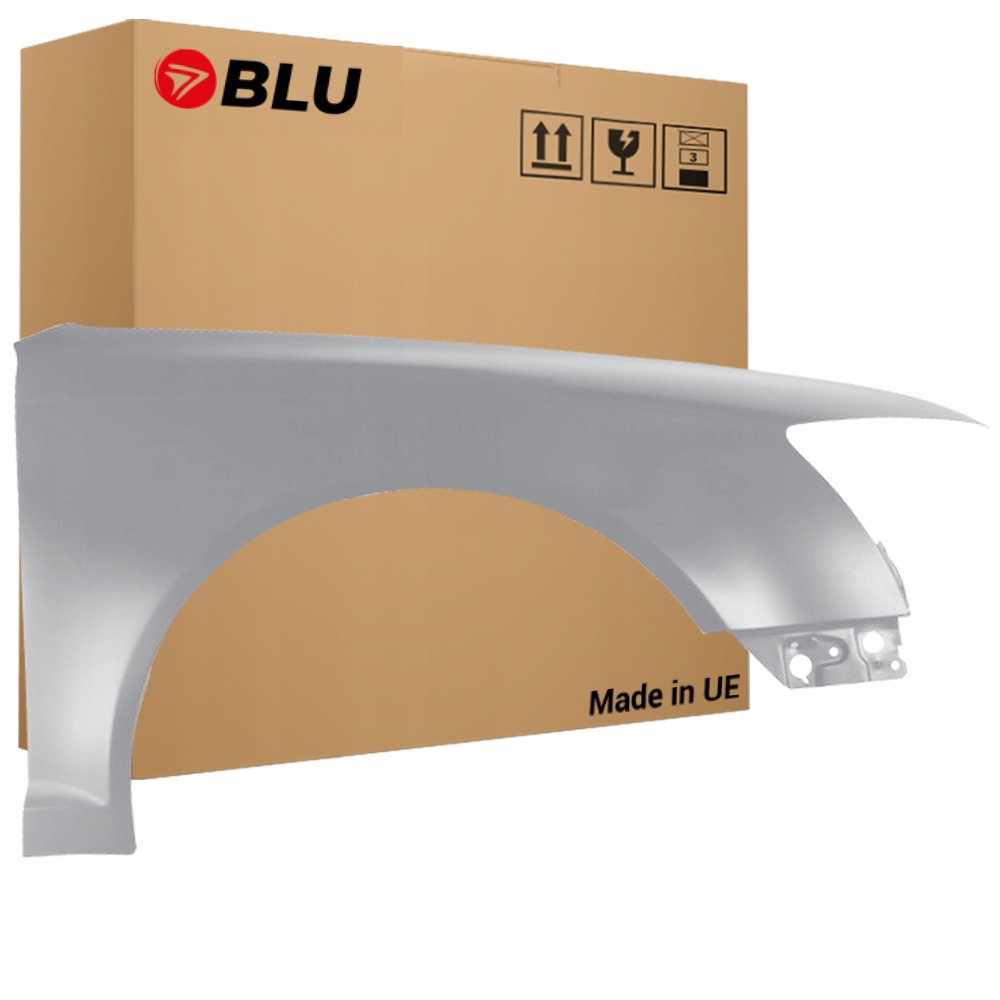 Blu Blatník Audi A6 C6 Lift LY7W pravý stříbrný 08-11 přední SilberSee