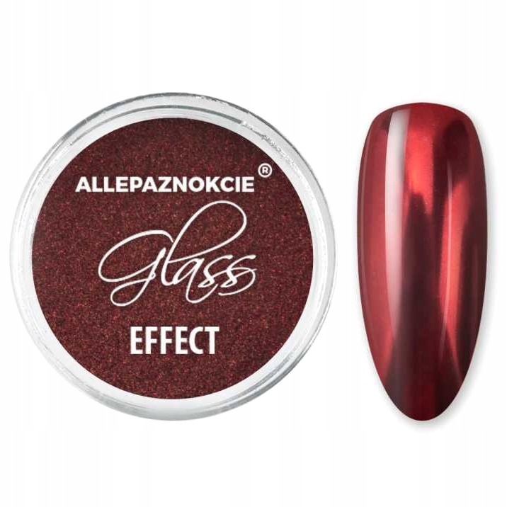 

Efekt Lustra Pyłek Do Paznokci Glass 03 Red