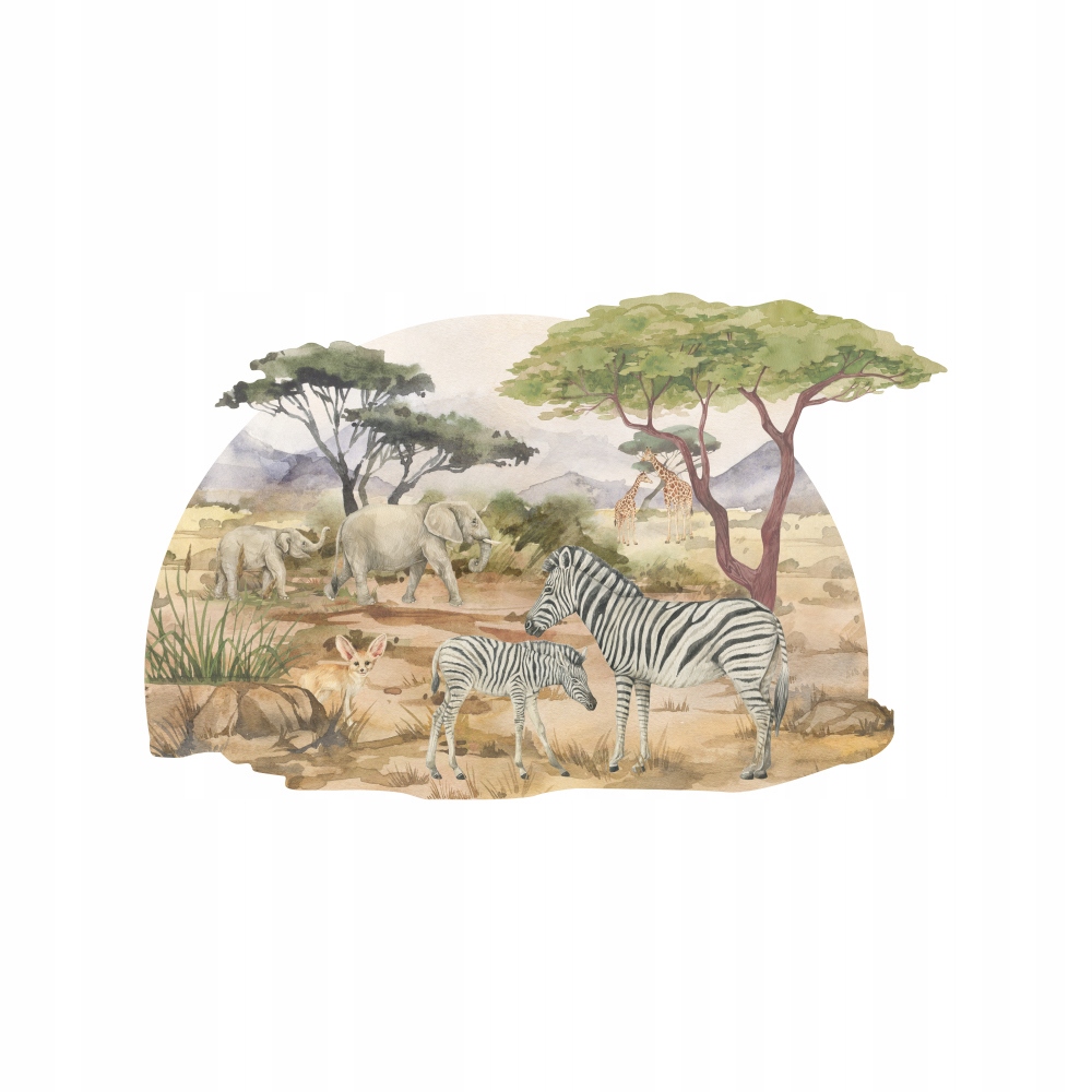 NAKLEJKA Z LAMINATEM NA ŚCIANĘ ZAŁÓŻKOWNIK ZEBRY M