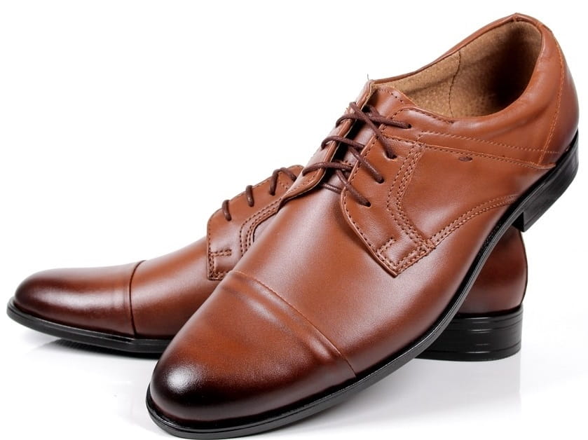 Elegantní Pánské Polobotky Z Kůže Poslki Výrobce Hnědé Lico