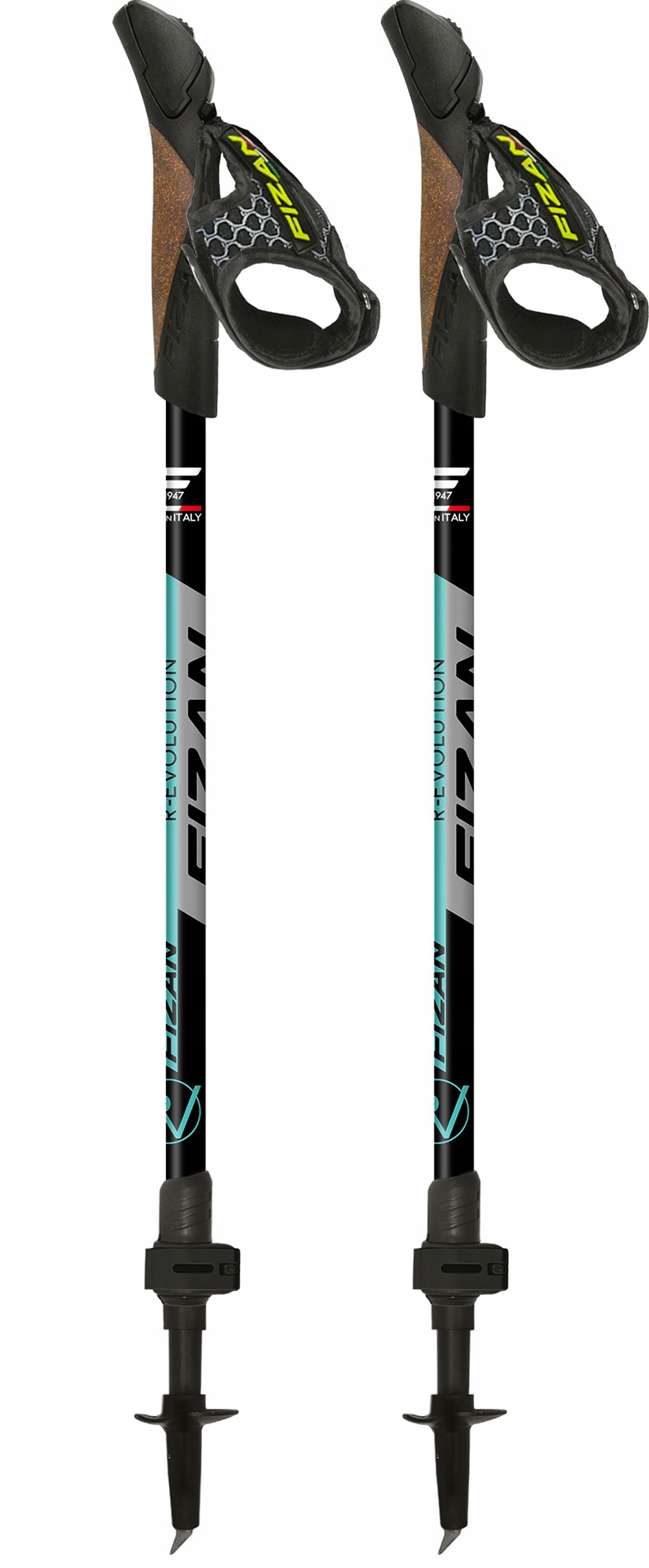 Fizan Revolution – regulowane kije Nordic Walking 58–130 cm, aluminium 7075