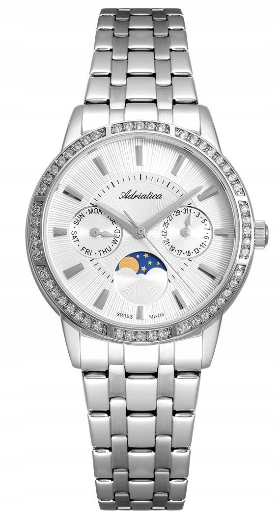 Nové Originální dámské hodinky Adriatica A3601.5113QFZ stříbrné s zirkony