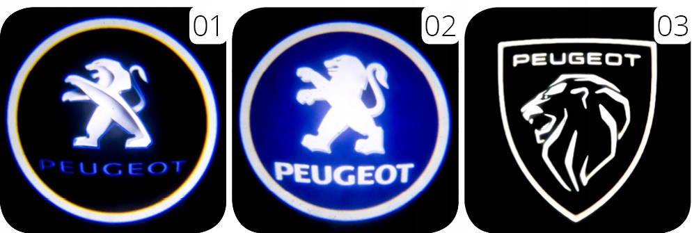 PEUGEOT Led Logo Projektor 308 3008 508 5008 607 Waga produktu z opakowaniem jednostkowym 0.2 kg