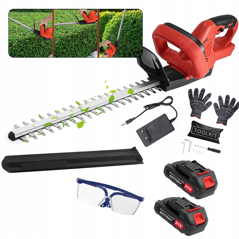 Akumulátorové Nůžky Na Živý Plot Pro Stříhání Keřů 51 cm Silné